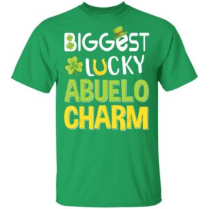 Biggest-Lucky Abuelo Charm Saint Patricks Day T-Shirt, Bella