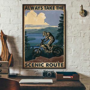 Biker always take the scenic route vertical poster 3