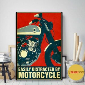 Biker easily distracted motorcycle vintage poster 2