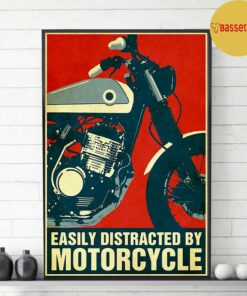 Biker easily distracted motorcycle vintage poster 2 Biker easily distracted motorcycle vintage poster 3