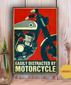 Biker easily distracted motorcycle vintage poster 4 Biker easily distracted motorcycle vintage poster 5