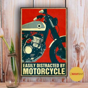 Biker easily distracted motorcycle vintage poster 5