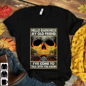 Biker hello darkness my old friend poster