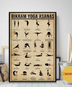 Bikram Yoga Asanas poster canvas 1