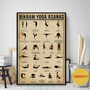 Bikram Yoga Asanas poster canvas