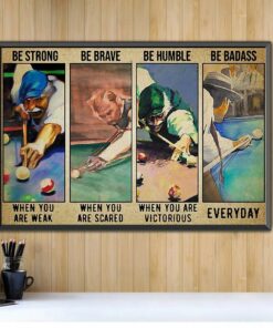 Billiard be strong when you are weak horizontal canvas 2