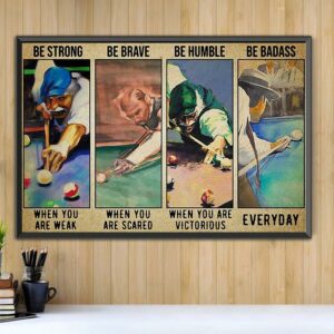 Billiard be strong when you are weak horizontal canvas 2