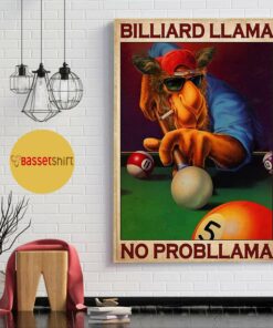 Billiard llama no probllama vertical poster 1