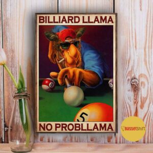 Billiard llama no probllama vertical poster 3