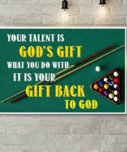Billiard your talent is God's gift poster canvas 1 Billiard your talent is Gods gift poster canvas 2