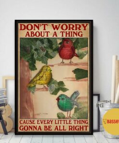 Birds little thing gonna be alright poster canvas 1 Birds little thing gonna be alright poster canvas 2