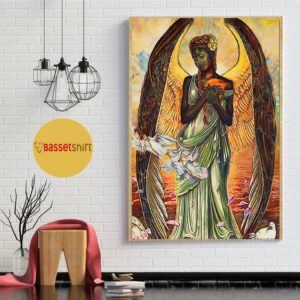 Black Angel of Love African American art black girl magic poster canvas