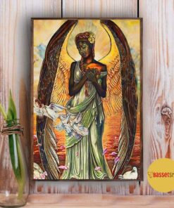 Black Angel of Love African American art black girl magic poster canvas 2 Black Angel of Love African American art black girl magic poster canvas 3