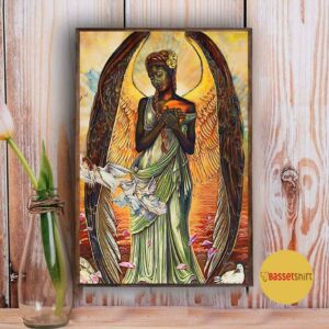 Black Angel of Love African American art black girl magic poster canvas 3