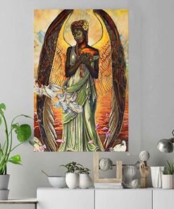 Black Angel of Love African American art black girl magic poster canvas 3 Black Angel of Love African American art black girl magic poster canvas 4