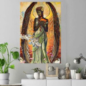 Black Angel of Love African American art black girl magic poster canvas 4