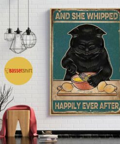 Black Cat Baking and she whispered happily ever after poster 1