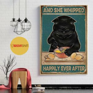 Black Cat Baking and she whispered happily ever after poster 1