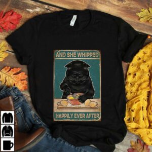 Black Cat Baking and she whispered happily ever after poster