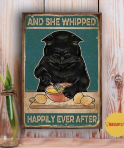 Black Cat Baking and she whispered happily ever after poster 3