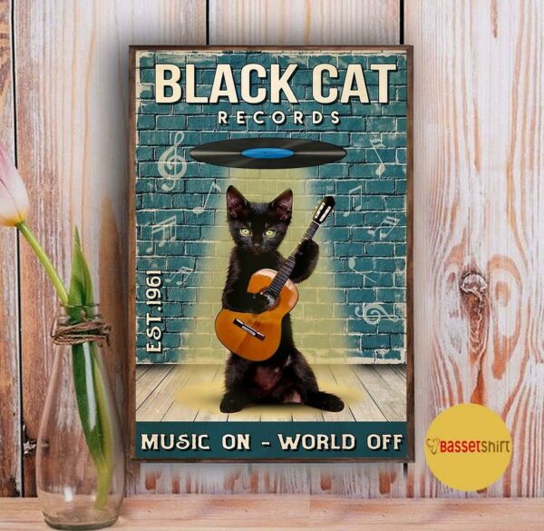 Black Cat Records album style artwork poster