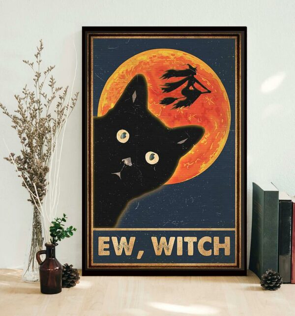 Black Cat ew people Halloween poster