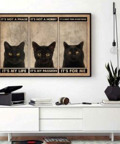Black Cat its not a phase its not a hobby landscape canvas 1
