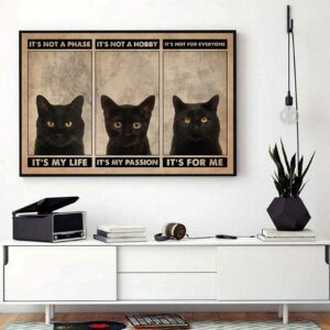 Black Cat it’s not a phase it’s not a hobby landscape canvas