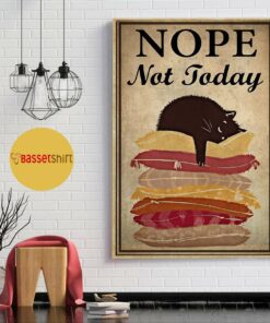Black Cat nope not today canvas 1