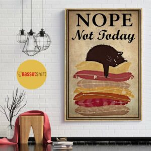 Black Cat nope not today canvas