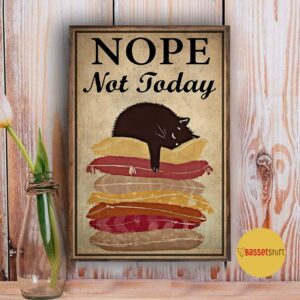 Black Cat nope not today canvas 3