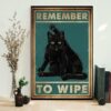 Black Cat remember to wipe poster canvas