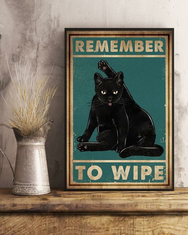 Black Cat remember to wipe poster canvas