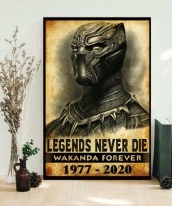 Black Panther legends never die Wakanda Forever poster 1