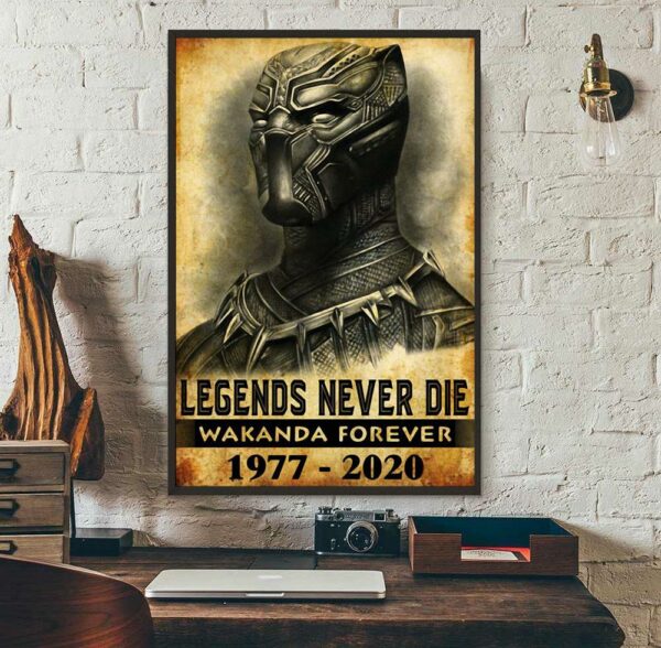 Black Panther legends never die Wakanda Forever poster