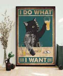 Black cat beer I do what I want poster 1