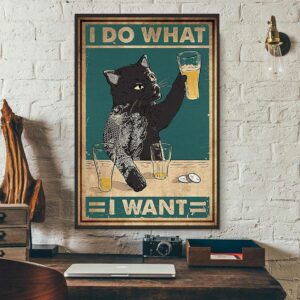 Black cat beer I do what I want poster 3