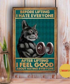 Black cat before lifting I hate everyone poster 2 Black cat before lifting I hate everyone poster 3