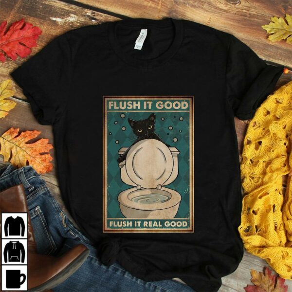 Black cat flush it good flush it real good poster