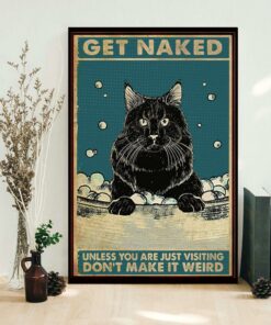 Black cat get naked poster 2
