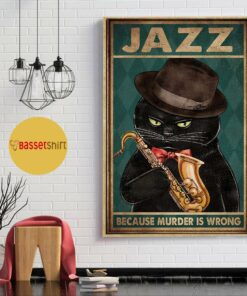 Black cat jazz because murder is wrong poster 1
