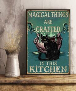 Black cat magical things are crafted in this kitchen poster canvas 1 Black cat magical things are crafted in this kitchen poster canvas 2