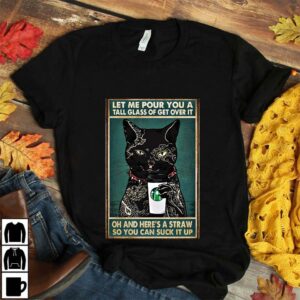 Black cat tattoo coffee let me pour you a tall glass of get over it poster canvas 4