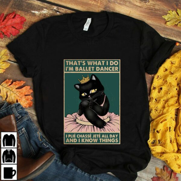 Black cat that what I do I’m ballet dancer poster