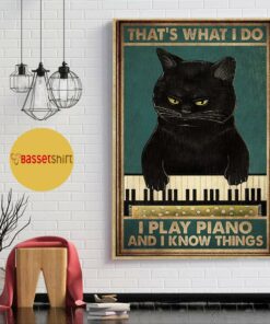 Black cat thats what I do I play piano and I know things poster 1