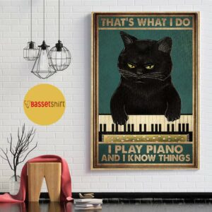 Black cat thats what I do I play piano and I know things poster 1