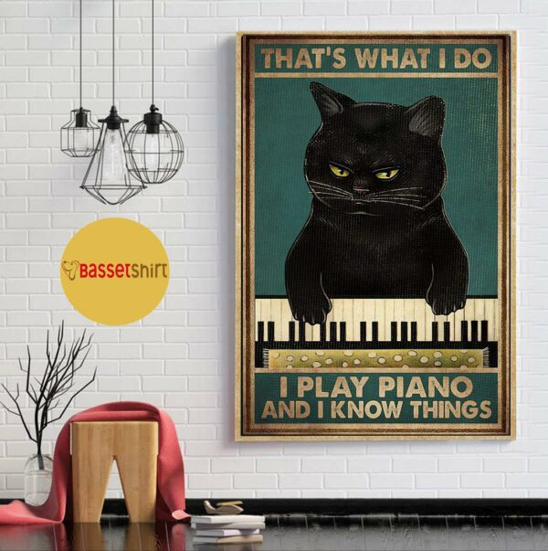 Black cat thats what I do I play piano and I know things poster