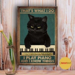 Black cat thats what I do I play piano and I know things poster 3