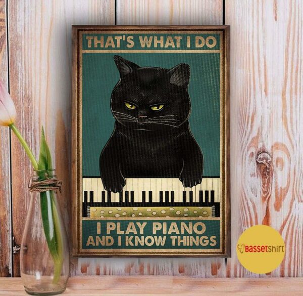 Black cat thats what I do I play piano and I know things poster