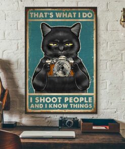 Black cat thats what I do I shoot people and I know things poster 3
